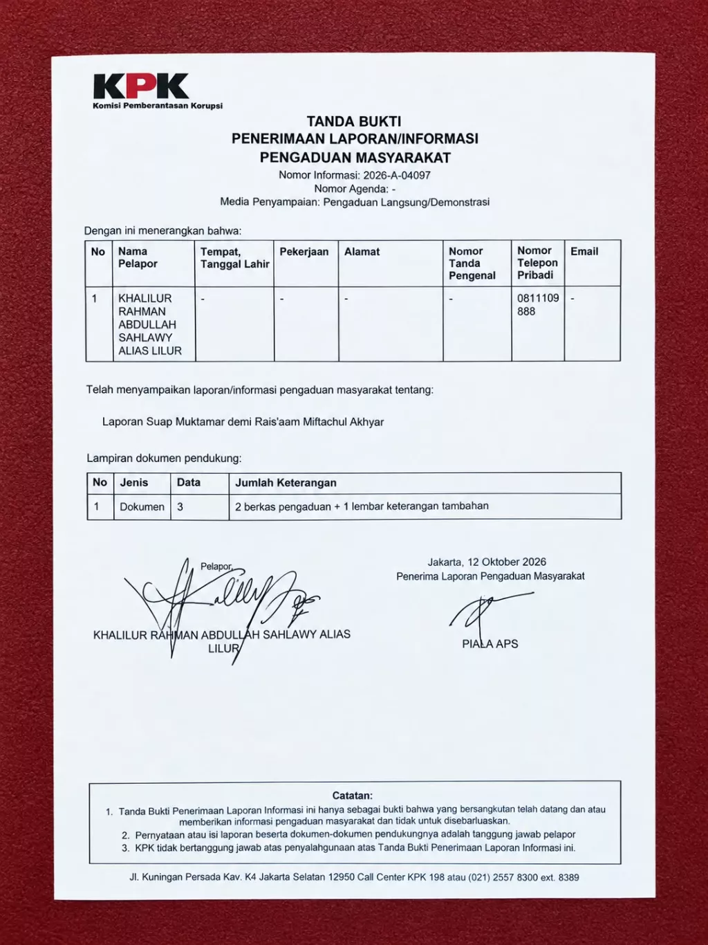 Dugaan Mobilisasi Dana Riswah Muktamar NU Dilaporkan ke KPK, Nama Nusron Wahid Disorot