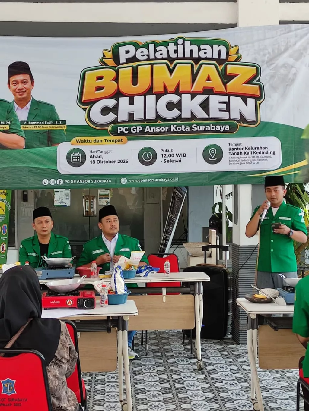 Cetak Wirausaha Baru, GP Ansor Surabaya Bekali Warga Keterampilan Bisnis Ayam Siap Saji