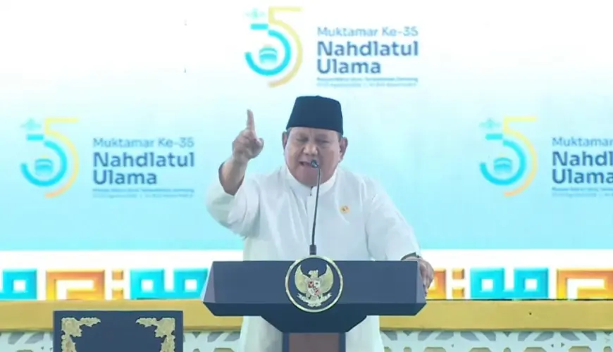 Buka Muktamar NU ke-35 di Jombang, Prabowo Tegaskan Tak Intervensi hingga Minta Kartu Anggota