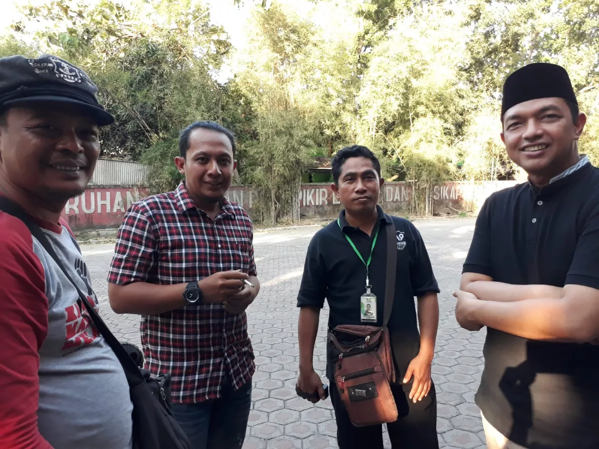 Gus Han dan para pewarta beberapa waktu lalu di kampus Unipdu, dok.pribadi